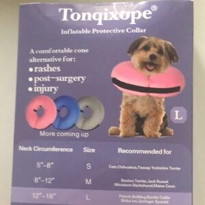 NIB gray color, inflatable protective collar for dogs no cone of shame!